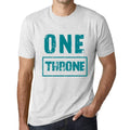Men's Vintage Tee Shirt Graphic T shirt One THRONE Vintage White