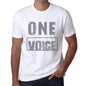 Mens Vintage Tee Shirt Graphic T Shirt One Voice White - White / Xs / Cotton - T-Shirt