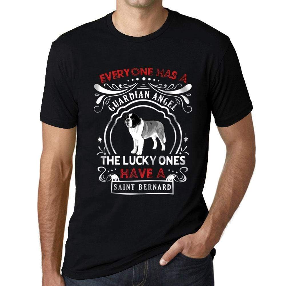 Mens Vintage Tee Shirt Graphic T Shirt Saint Bernard Dog Deep Black - Deep Black / Xs / Cotton - T-Shirt