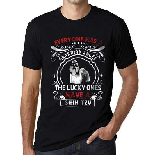 Mens Vintage Tee Shirt Graphic T Shirt Shih-Tzu Dog Deep Black - Deep Black / Xs / Cotton - T-Shirt