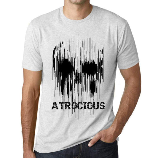 Mens Vintage Tee Shirt Graphic T Shirt Skull Atrocious Vintage White - Vintage White / Xs / Cotton - T-Shirt