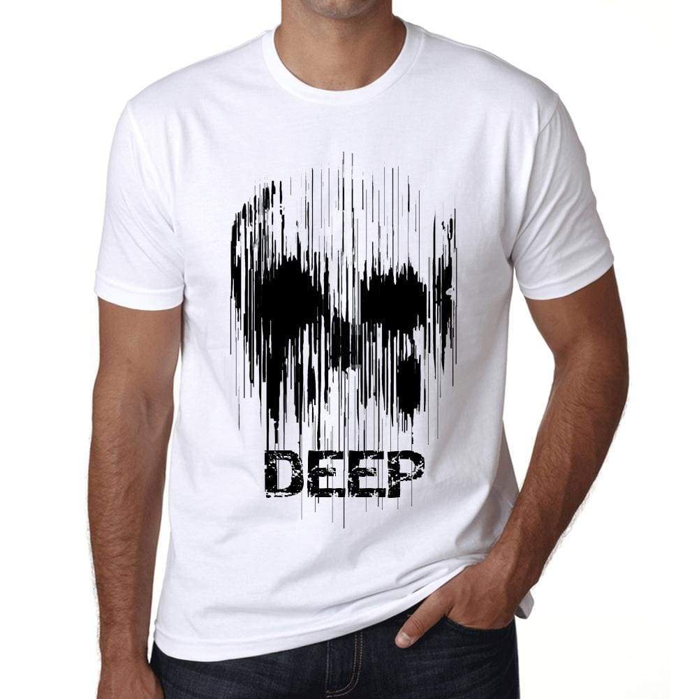 Mens Vintage Tee Shirt Graphic T Shirt Skull Deep White - White / Xs / Cotton - T-Shirt