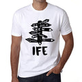 Men's Vintage Tee Shirt Graphic T shirt Time For New Advantures Ife White