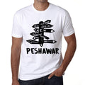 Men's Vintage Tee Shirt Graphic T shirt Time For New Advantures Peshawar White