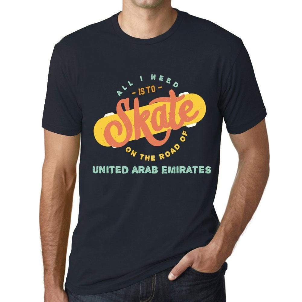 Mens Vintage Tee Shirt Graphic T Shirt United Arab Emirates Navy - Navy / Xs / Cotton - T-Shirt