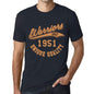 Mens Vintage Tee Shirt Graphic T Shirt Warriors Since 1951 Navy - Navy / Xs / Cotton - T-Shirt