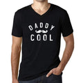 Men's Vintage Tee Shirt Graphic V-Neck T shirt Daddy Cool Deep Black