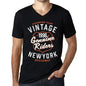 Mens Vintage Tee Shirt Graphic V-Neck T Shirt Genuine Riders 1996 Black - Black / S / Cotton - T-Shirt