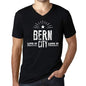 Mens Vintage Tee Shirt Graphic V-Neck T Shirt Live It Love It Bern Deep Black - Black / S / Cotton - T-Shirt