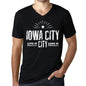 Mens Vintage Tee Shirt Graphic V-Neck T Shirt Live It Love It Iowa City Deep Black - Black / S / Cotton - T-Shirt