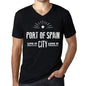 Mens Vintage Tee Shirt Graphic V-Neck T Shirt Live It Love It Port Of Spain Deep Black - Black / S / Cotton - T-Shirt