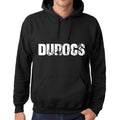 Men's Women's Unisex Printed Graphic Cotton Hoodie Soft Heavyweight Hooded Sweatshirt Pullover Popular Words DUROCS Deep Black