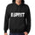 Mens Womens Unisex Printed Graphic Cotton Hoodie Soft Heavyweight Hooded Sweatshirt Pullover Popular Words Esprit Deep Black - Black / Xs /