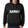 Mens Womens Unisex Printed Graphic Cotton Hoodie Soft Heavyweight Hooded Sweatshirt Pullover Popular Words Gamay Deep Black - Black / Xs /