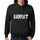 Mens Womens Unisex Printed Graphic Cotton Hoodie Soft Heavyweight Hooded Sweatshirt Pullover Popular Words Horst Deep Black - Black / Xs /