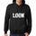 Mens Womens Unisex Printed Graphic Cotton Hoodie Soft Heavyweight Hooded Sweatshirt Pullover Popular Words Look Deep Black - Black / Xs /