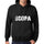 Mens Womens Unisex Printed Graphic Cotton Hoodie Soft Heavyweight Hooded Sweatshirt Pullover Popular Words Scopa Deep Black - Black / Xs /