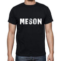 meson Men's Short Sleeve Round Neck T-shirt , 5 letters Black , word 00006