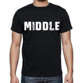 middle Men's Short Sleeve Round Neck T-shirt , Black T-shirt EN