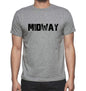 Midway Grey Mens Short Sleeve Round Neck T-Shirt 00018 - Grey / S - Casual