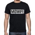 Midwife t shirt, mens t-shirt, occupation, S Size, Black, Cotton