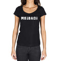 miesbach, German Cities Black, Women's Short Sleeve Round Neck T-shirt 00002