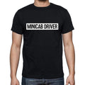 Minicab Driver t shirt, mens t-shirt, occupation, S Size, Black, Cotton