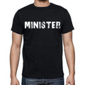 minister Men's Short Sleeve Round Neck T-shirt , Black T-shirt EN
