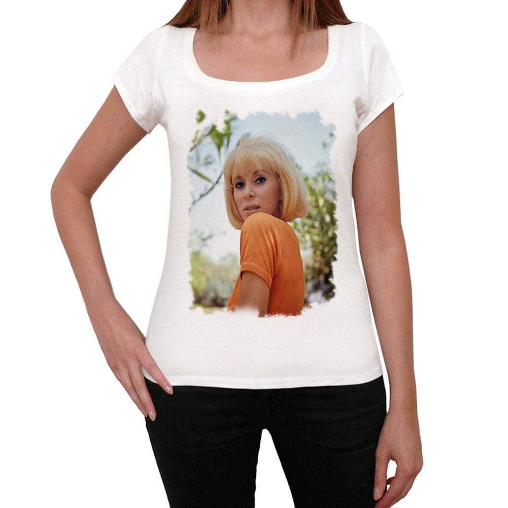 Mireille Darc B Womens T-Shirt White Birthday Gift 00514 - White / Xs - Casual