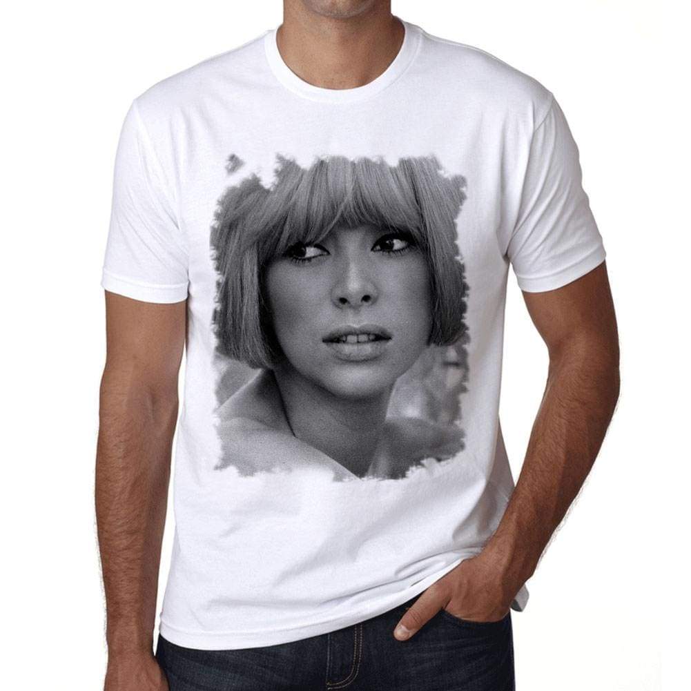 Mireille Darc Mens T-Shirt White Birthday Gift 00515 - White / Xs - Casual