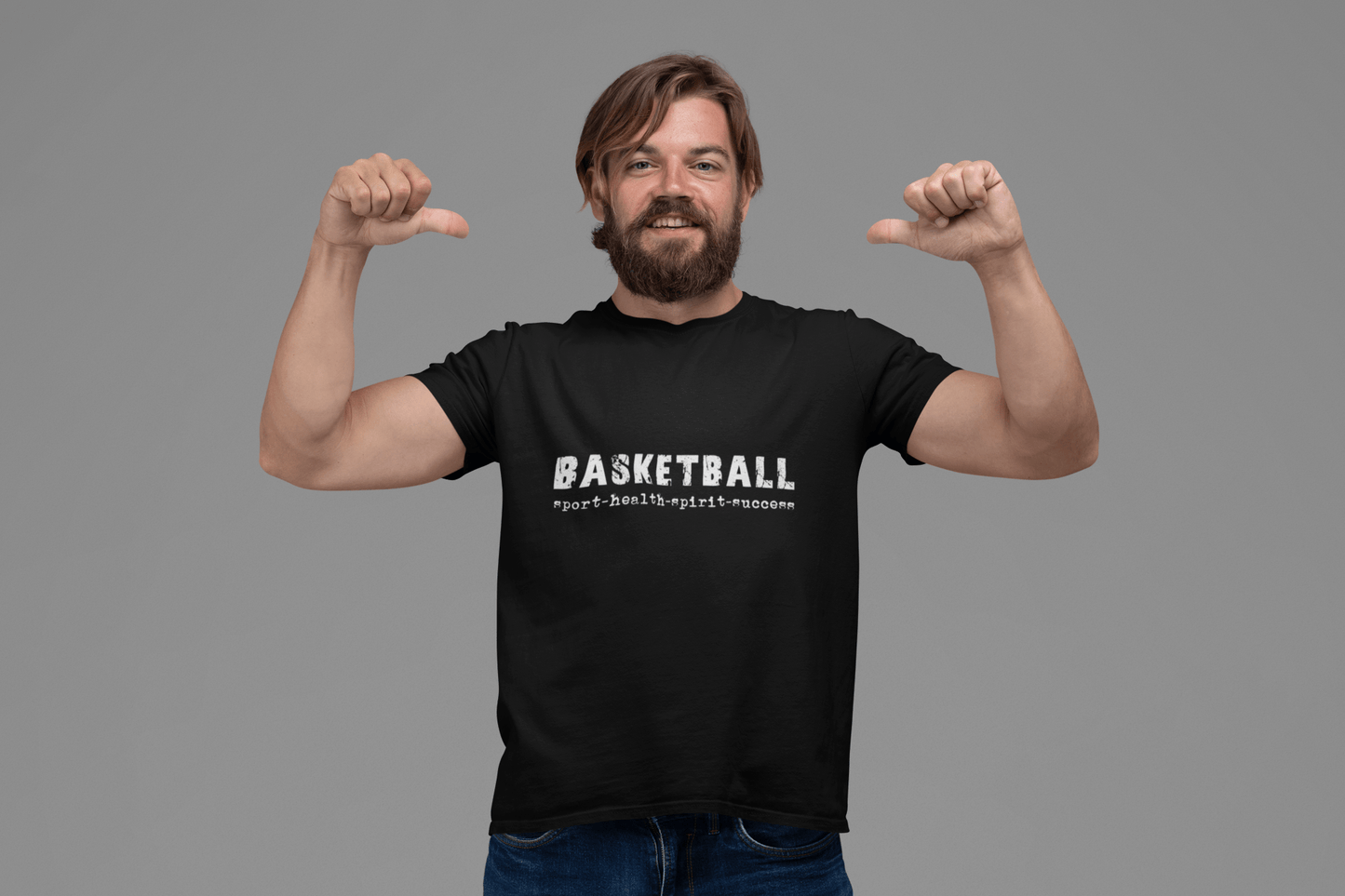 basketball sport-health-spirit-success Men's Short Sleeve Round Neck T-shirt 00079