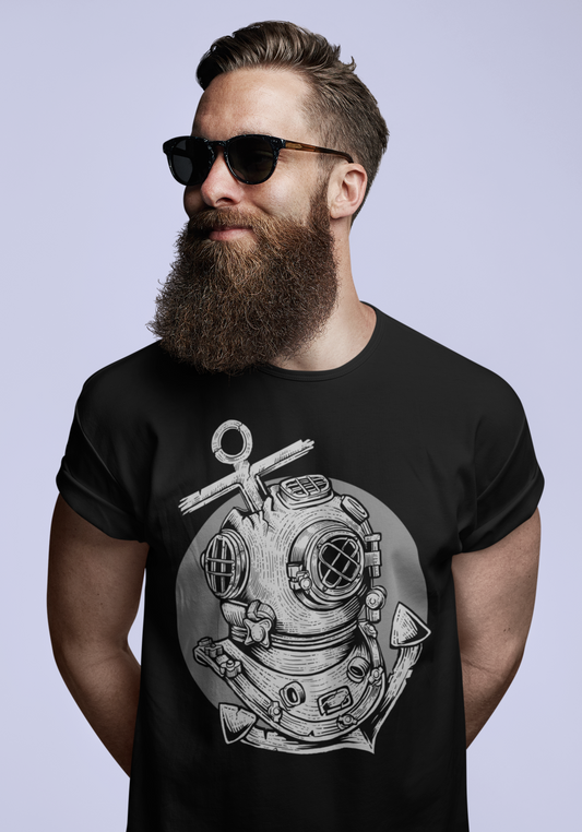 ULTRABASIC Herren-Grafik-T-Shirt Deep Sea – Iron Suit – lustiges Shirt für Männer