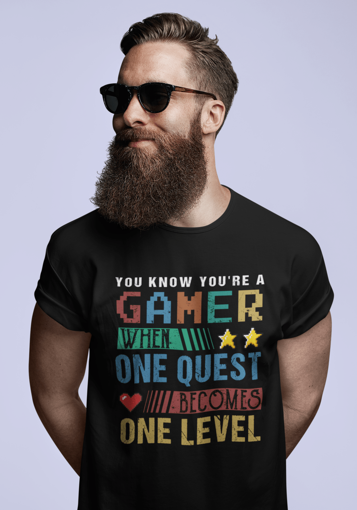 ULTRABASIC Men's T-Shirt One Quest Becomes One Level - Gaming Quote - Joke Tee