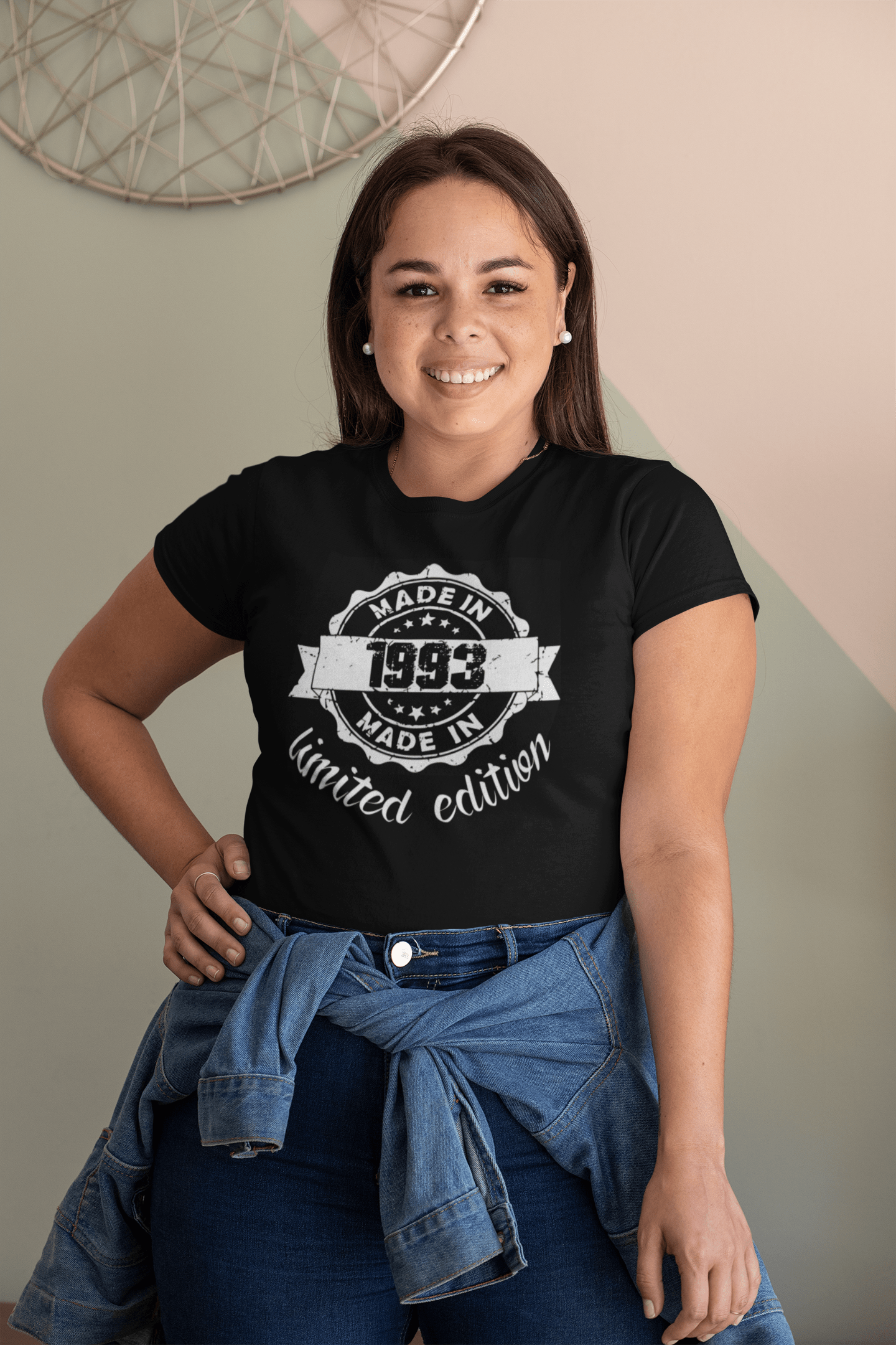 Made in 1993 Limited Edition Women's T-shirt Black Birthday Gift 00426