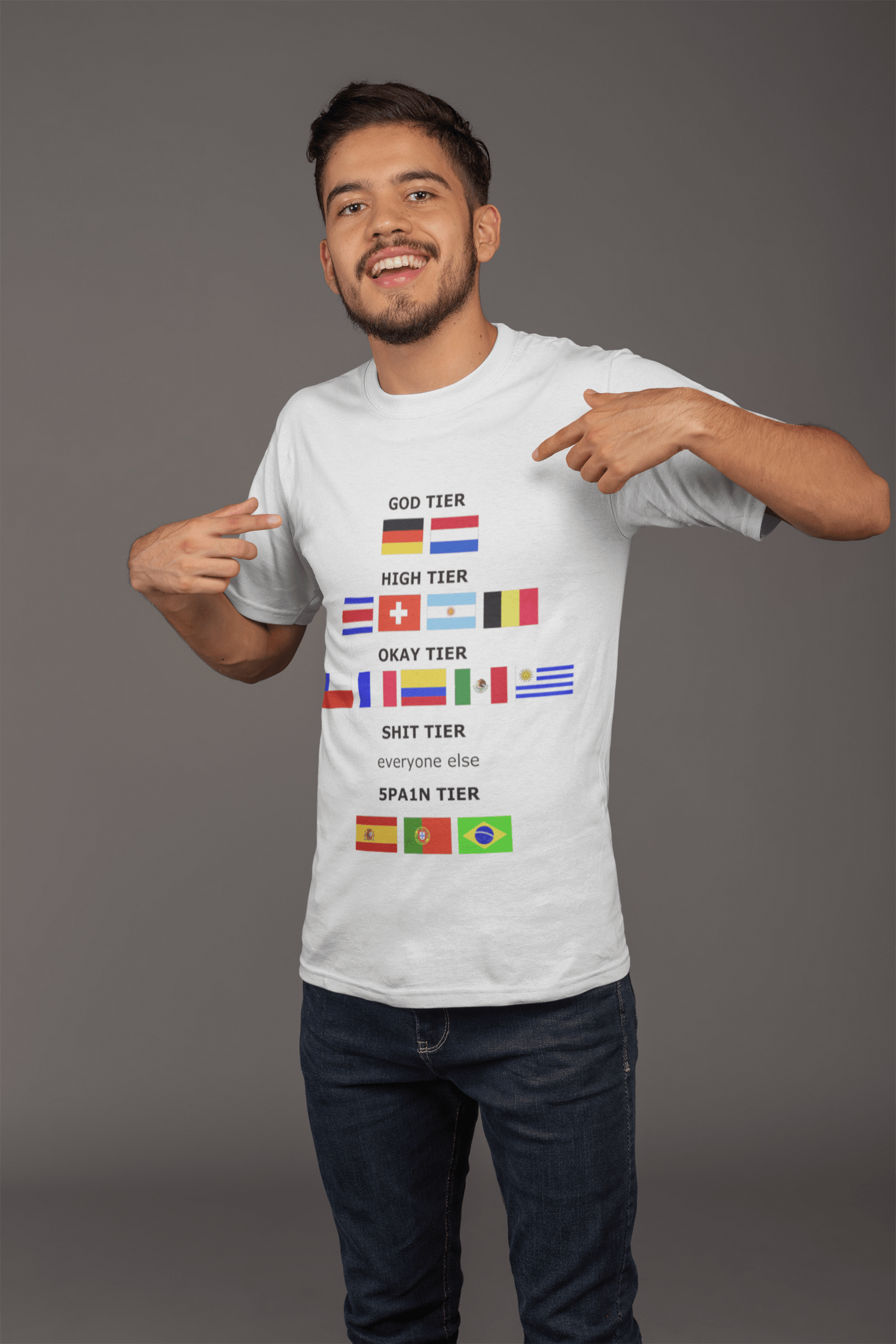 BREXIT Why T-shirt, T-shirt blanc homme, 100% coton 00230