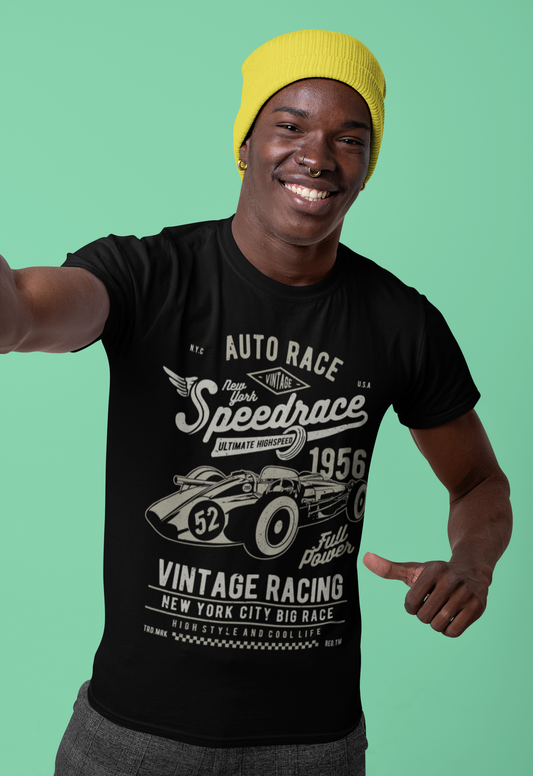 ULTRABASIC Men's T-Shirt Auto Race Speedrace - Vintage Racing Formula Tee Shirt