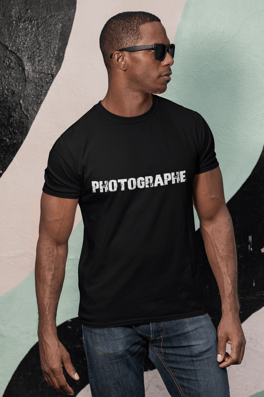 photographe, Französisches Wörterbuch, Herren-Kurzarm-Rundhals-T-Shirt 00009