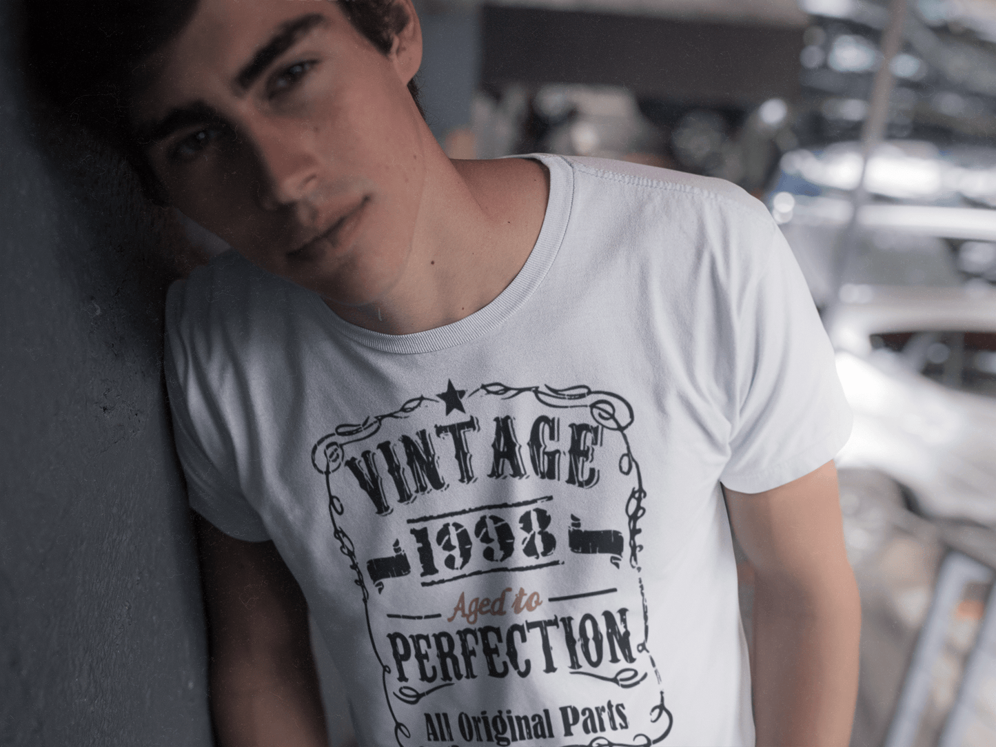1998 Vintage Aged to Perfection Men's T-shirt White Birthday Gift 00488