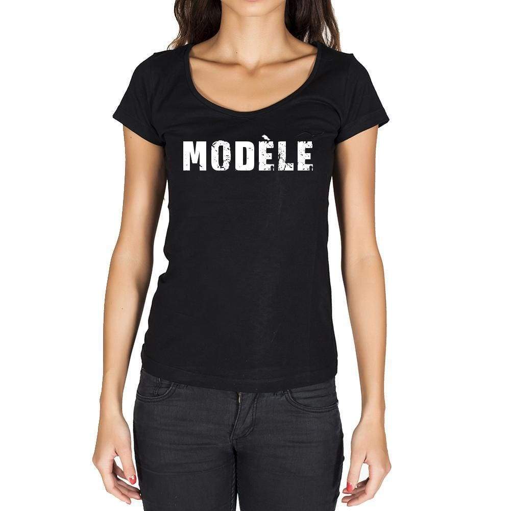 Modle French Dictionary Womens Short Sleeve Round Neck T-Shirt 00010 - Casual
