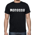 morocco Men's T-Shirt Short Sleeve Round Neck Black t shirt for men
