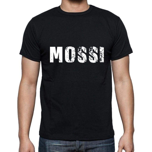 Mossi Mens Short Sleeve Round Neck T-Shirt 5 Letters Black Word 00006 - Casual