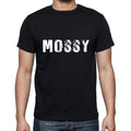 mossy Men's Short Sleeve Round Neck T-shirt , 5 letters Black , word 00006