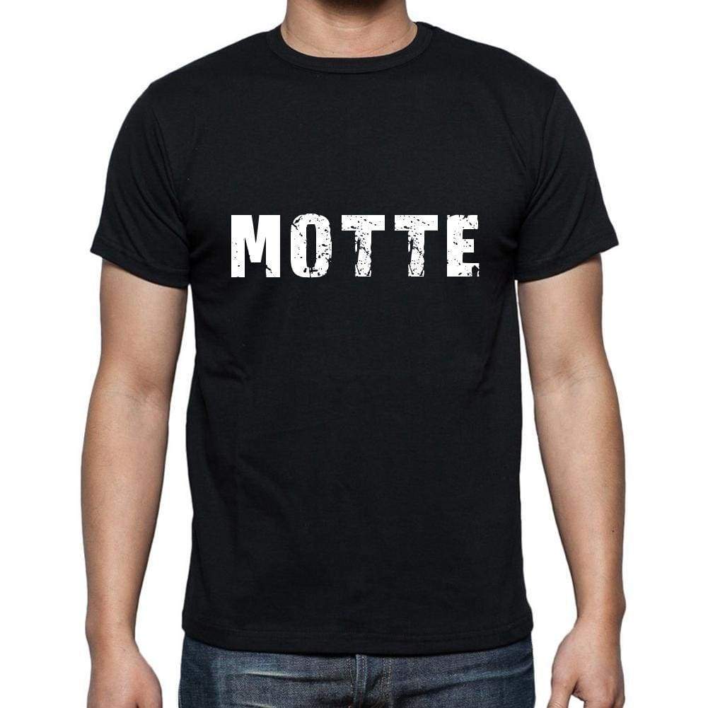 Motte Mens Short Sleeve Round Neck T-Shirt 5 Letters Black Word 00006 - Casual