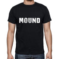 mound Men's Short Sleeve Round Neck T-shirt , 5 letters Black , word 00006