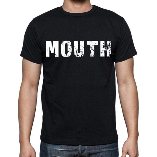 Mouth Mens Short Sleeve Round Neck T-Shirt Black T-Shirt En