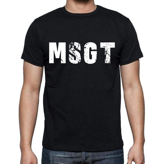 Msgt Mens Short Sleeve Round Neck T-Shirt 4 Letters Black - Casual