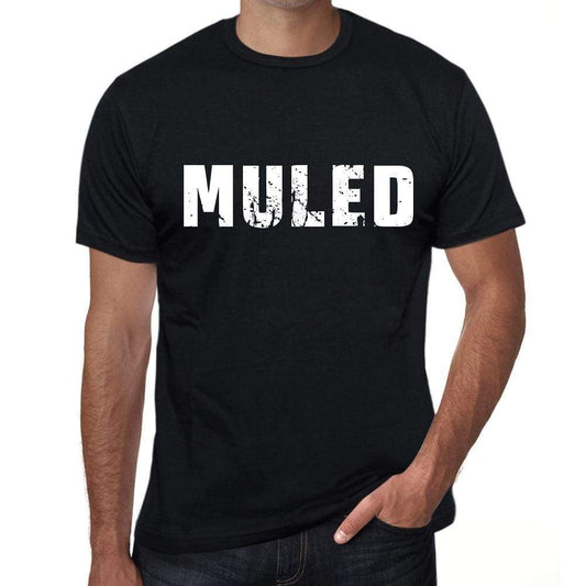 Muled Mens Retro T Shirt Black Birthday Gift 00553 - Black / Xs - Casual