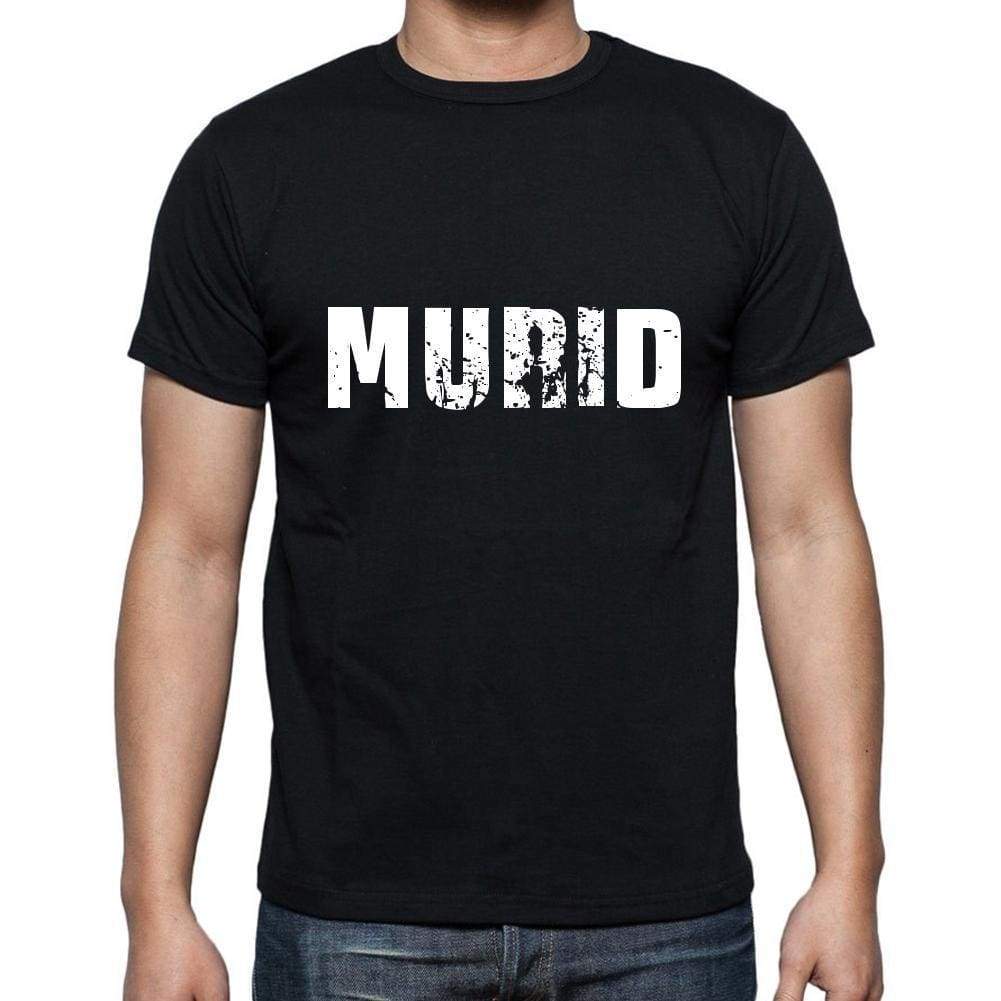 Murid Mens Short Sleeve Round Neck T-Shirt 5 Letters Black Word 00006 - Casual