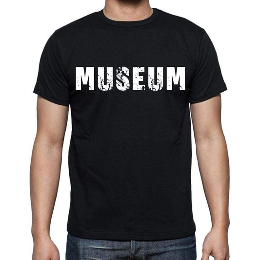 Museum Mens Short Sleeve Round Neck T-Shirt Black T-Shirt En
