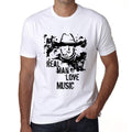 Music, Real Men Love Music Men's T shirt White Birthday Gift 00539